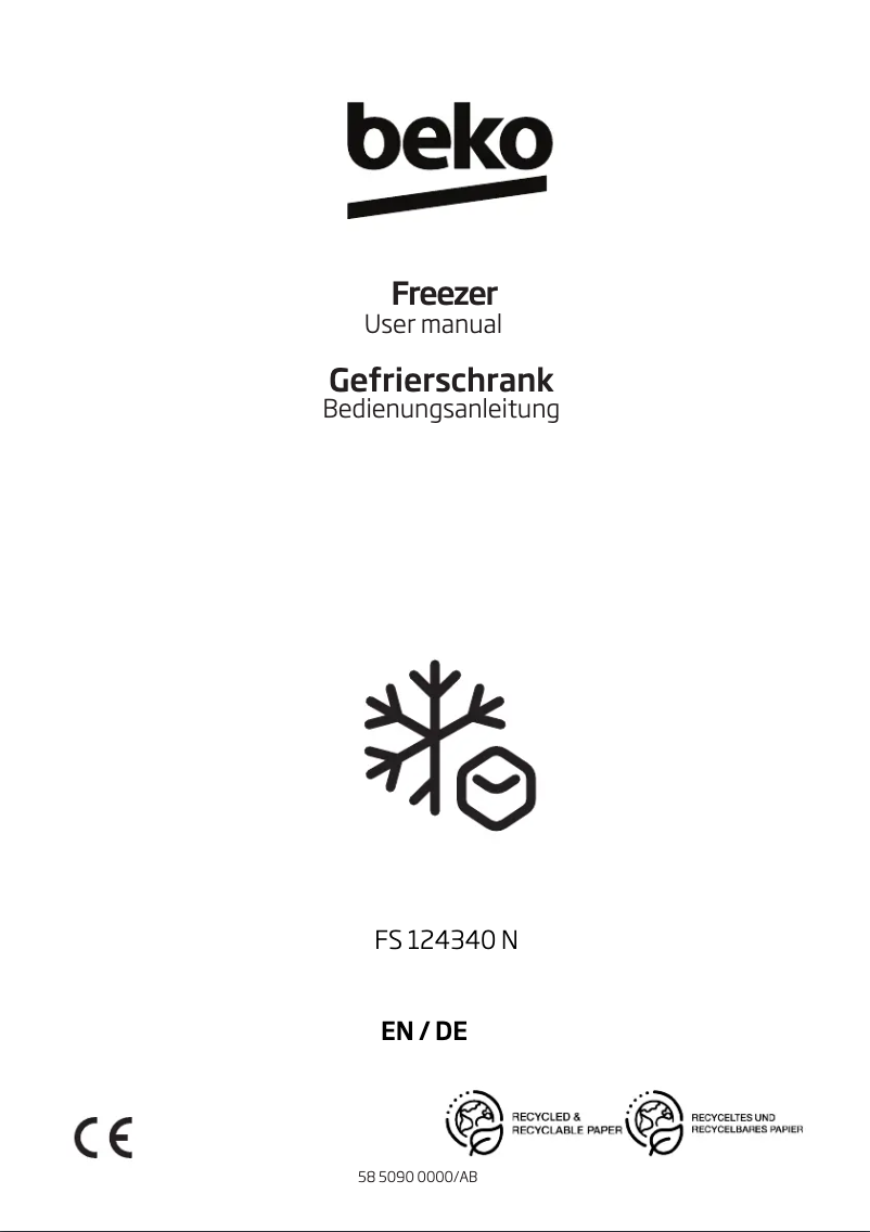 Page 1 of the manual User Manual Beko FS124340N