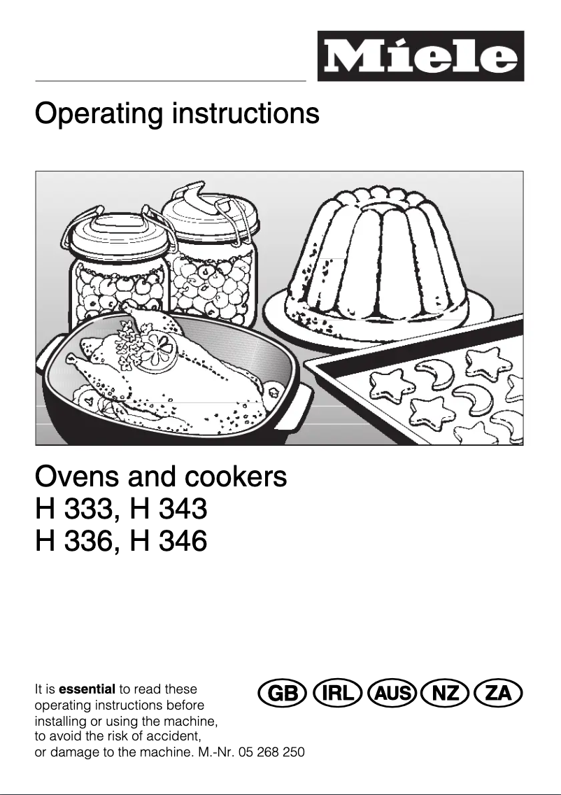 Page 1 of the manual User Manual Miele H 333