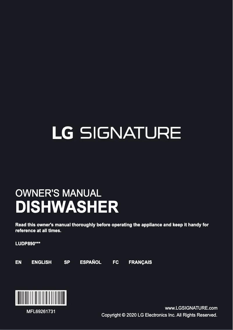 First page image of the manual for LUDP8908SN