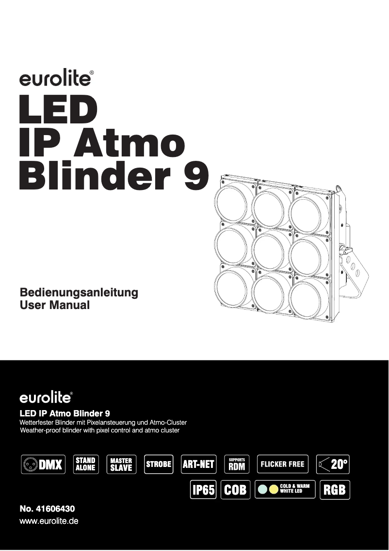 First page image of the manual for LED IP PAR 9