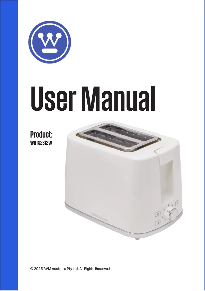 First page image of the manual for WHTS2S12W
