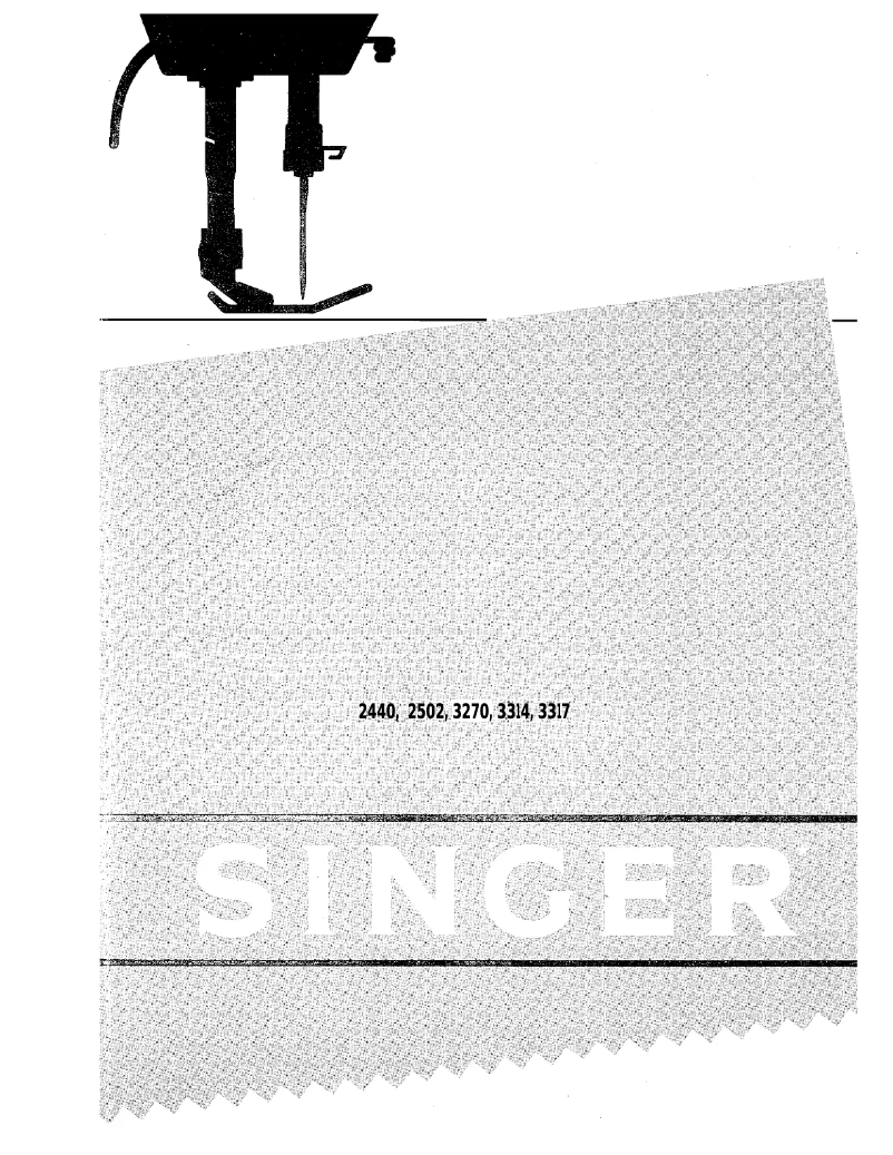 Page 1 of the manual User Manual Singer 3314