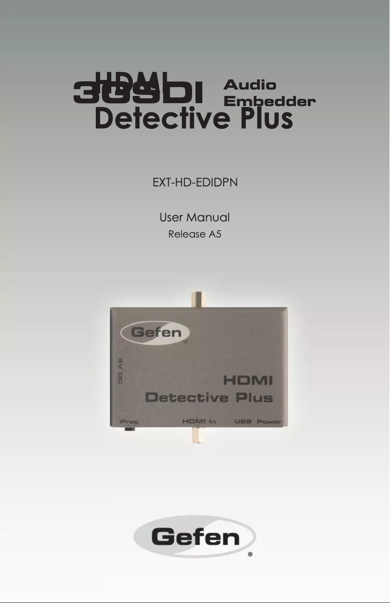 First page image of the manual for EXT-HD-EDIDPN