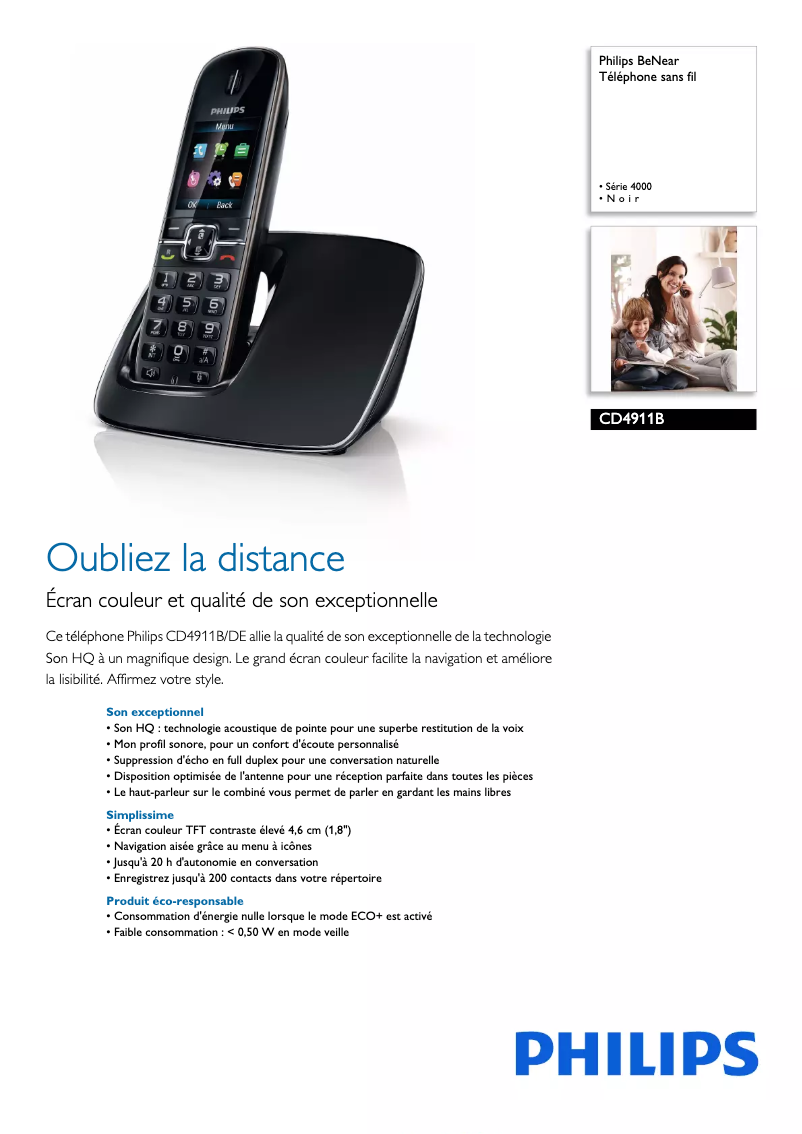 First page image of the manual for BeNear CD4911B