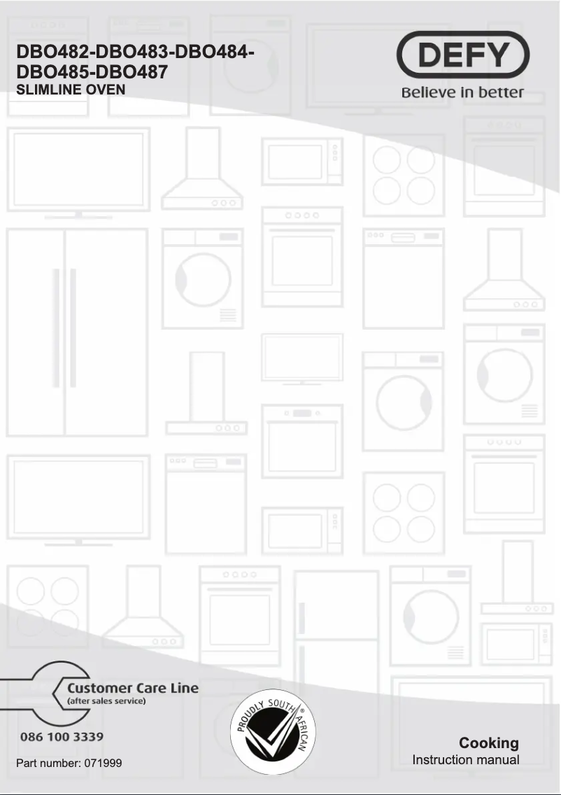 First page image of the manual for DBO482E