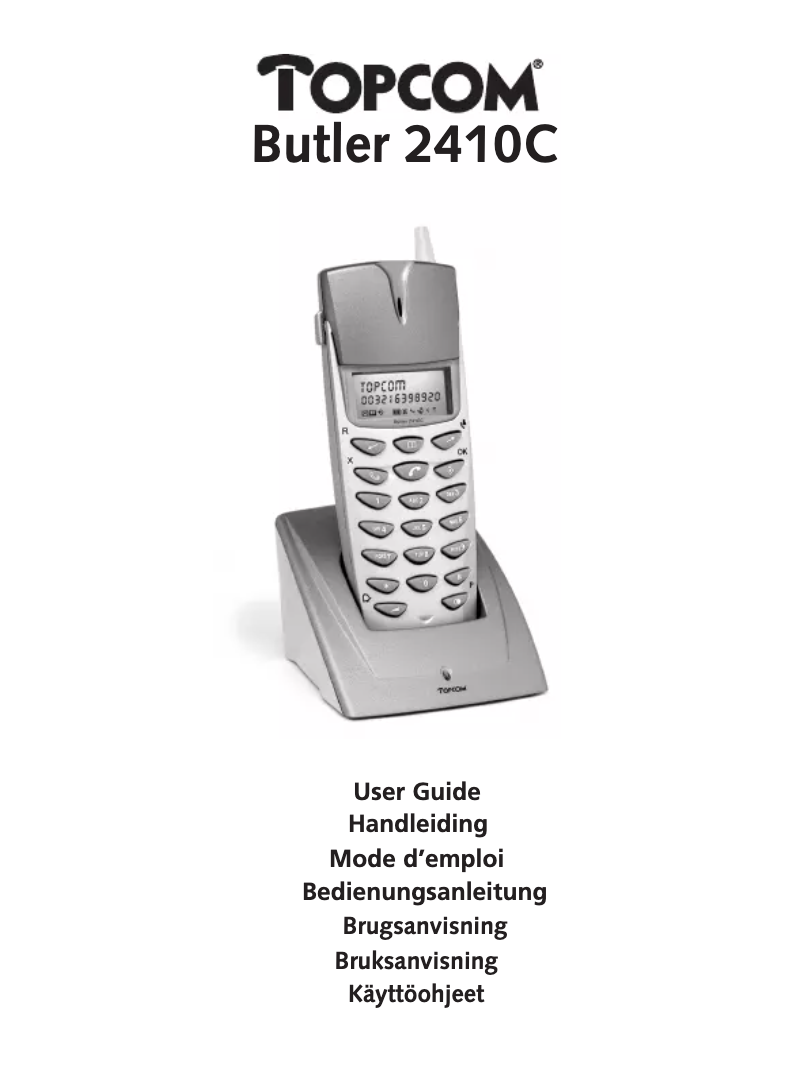 Page 1 of the manual User Manual Topcom Butler 2410c