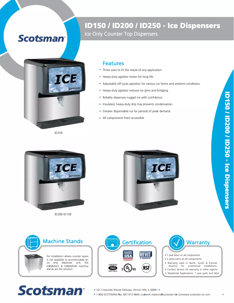 First page image of the manual for ID200B-1