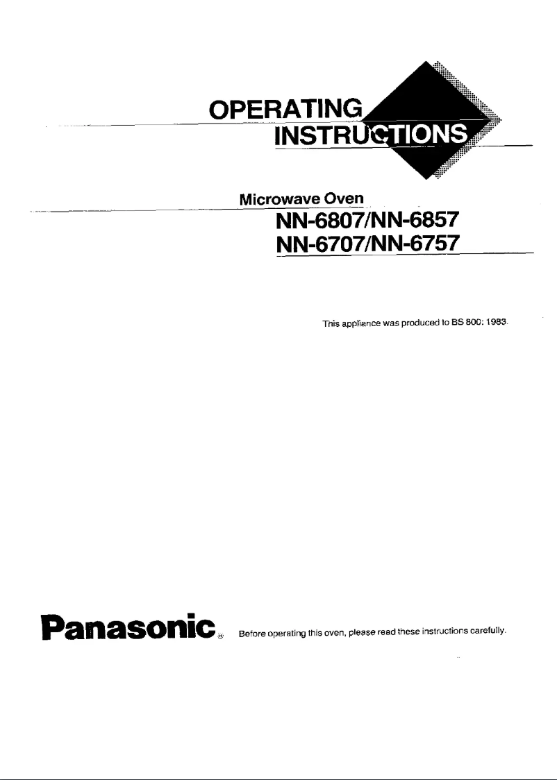 Page 1 of the manual User Manual Panasonic NN-6757
