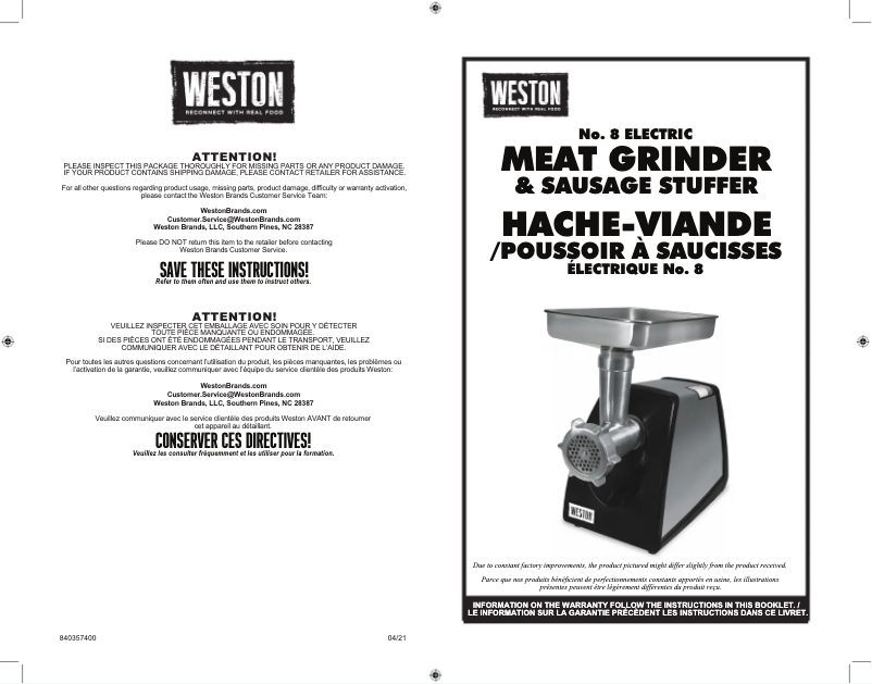 First page image of the manual for 33-0801-W