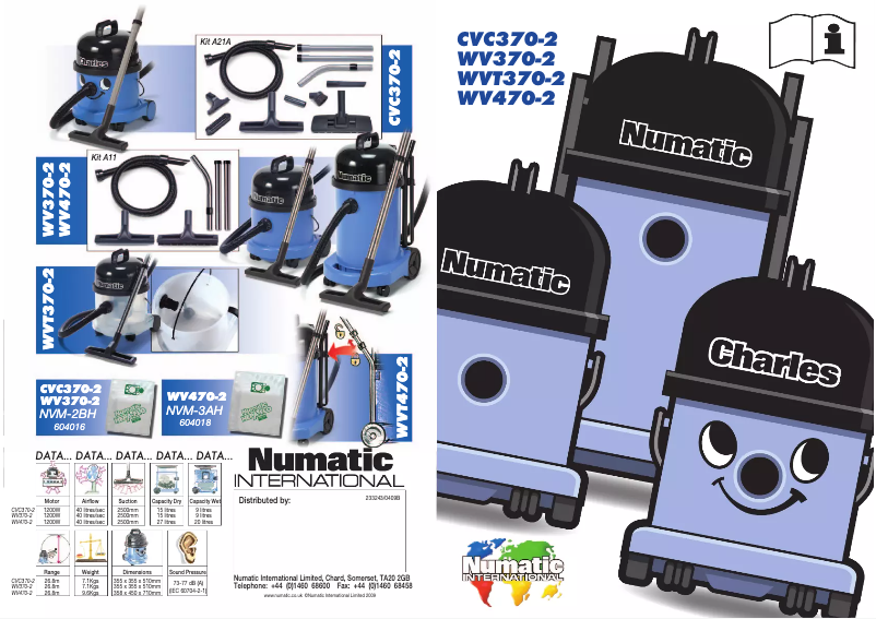 Page 1 of the manual User Manual Numatic Charles CVC-370