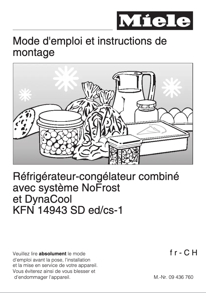 First page image of the manual for KFN 14943 SD ed/cs-1