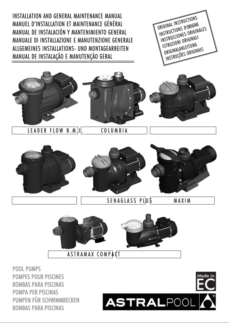First page image of the manual for ARAL C 1500