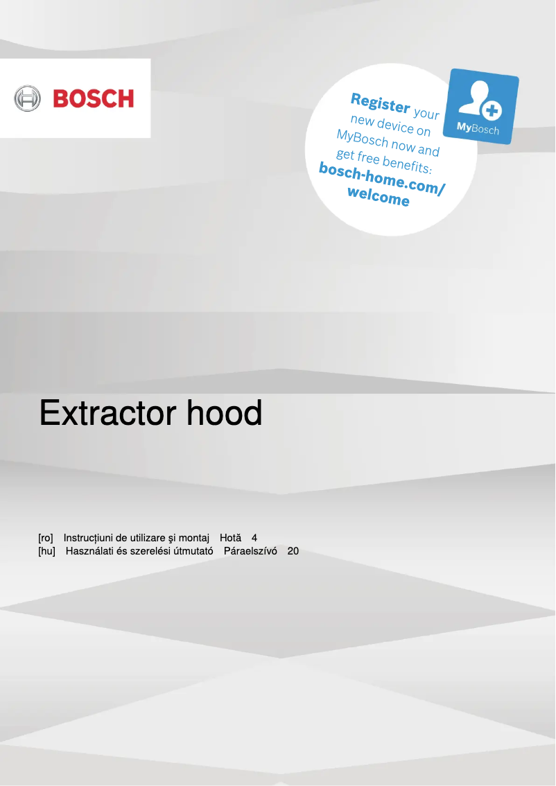 Page 1 of the manual Installation Guide Bosch DWK67CM65