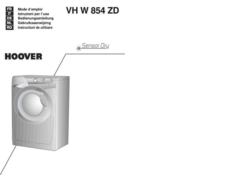 First page image of the manual for VH W854ZD-86S