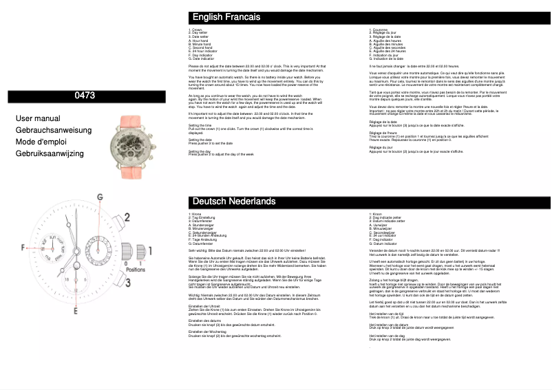 First page image of the manual for 0473