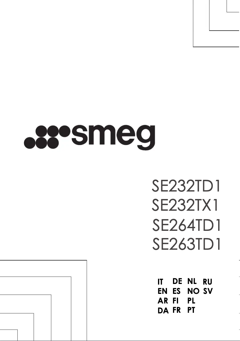 Page 1 of the manual User Manual Smeg SE264TD1