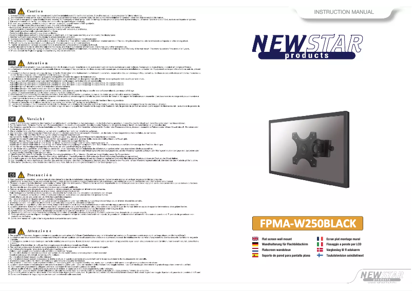 Page 1 of the manual User Manual Newstar FPMA-W250