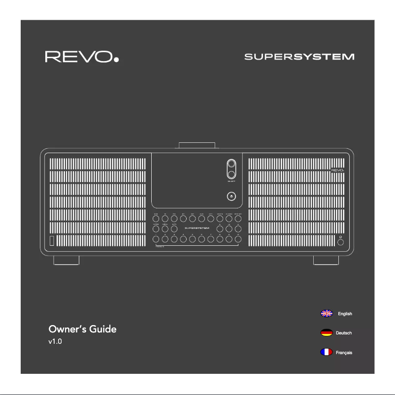 Page 1 of the manual User Manual REVO SuperSystem