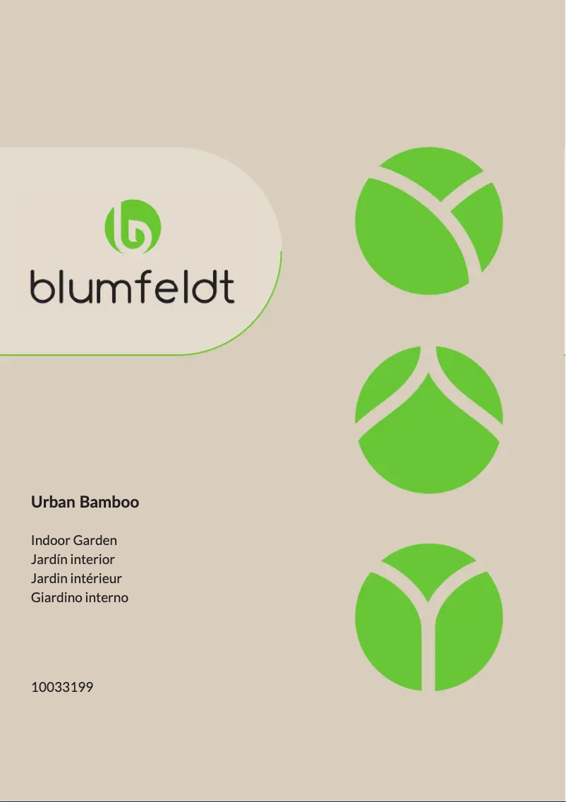 Page 1 of the manual User Manual Blumfeldt Urban Bamboo