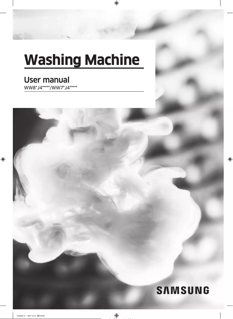 Page 1 of the manual User Manual Samsung WW70J42E0IW