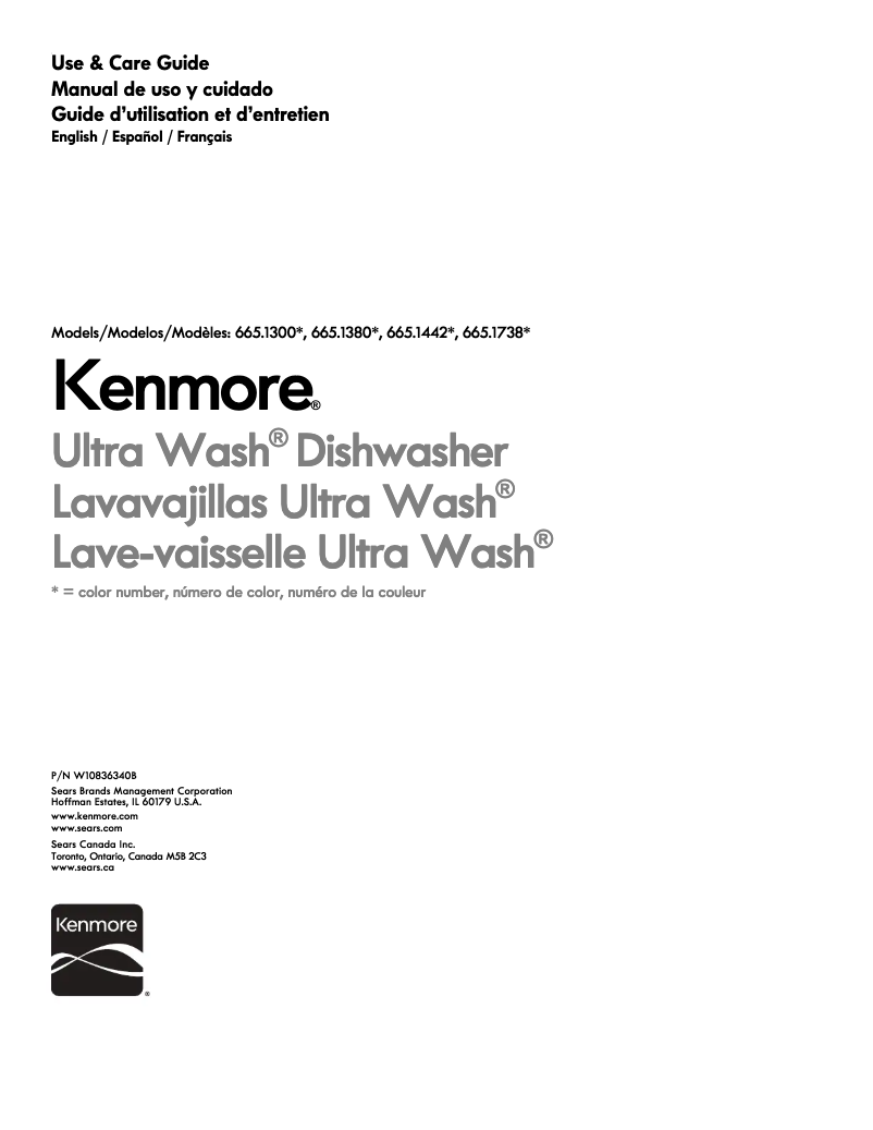 Page 1 of the manual User Manual Kenmore 17383
