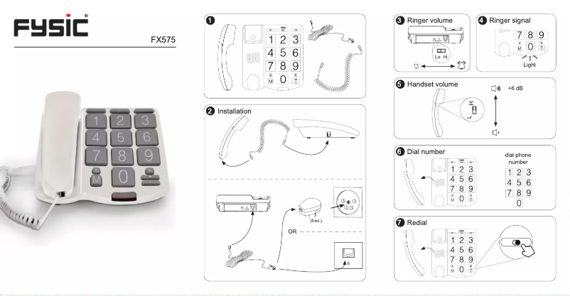 First page image of the manual for FX575
