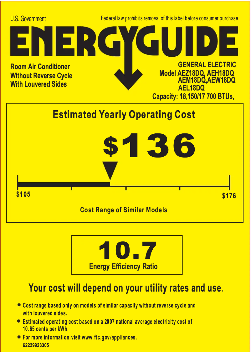 First page image of the manual for AEM18DQ