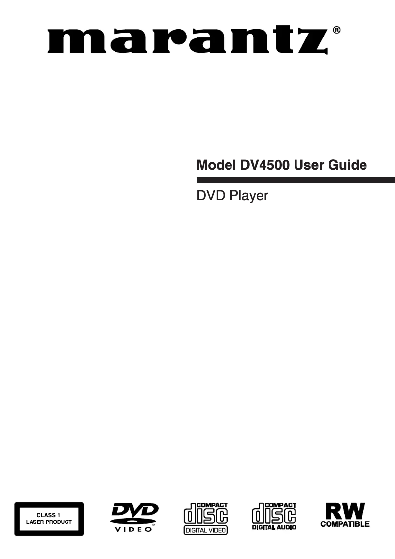 First page image of the manual for DV4500
