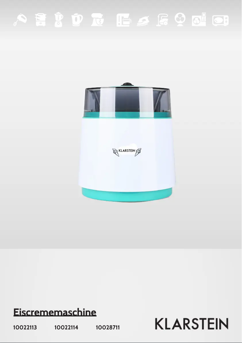 Page 1 of the manual User Manual Klarstein Bacio