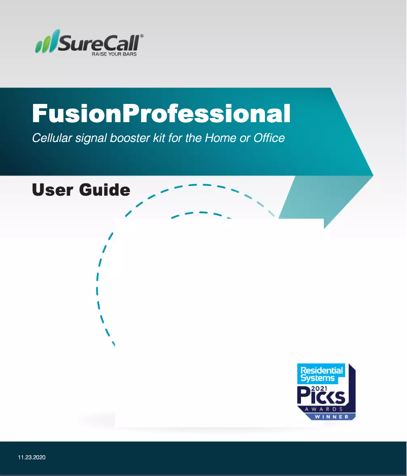 First page image of the manual for FusionProfessional