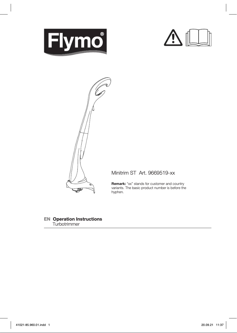 First page image of the manual for Mini Trim ST
