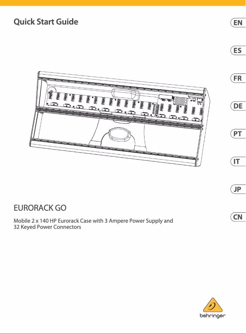 Page 1 of the manual User Manual Behringer Eurorack GO