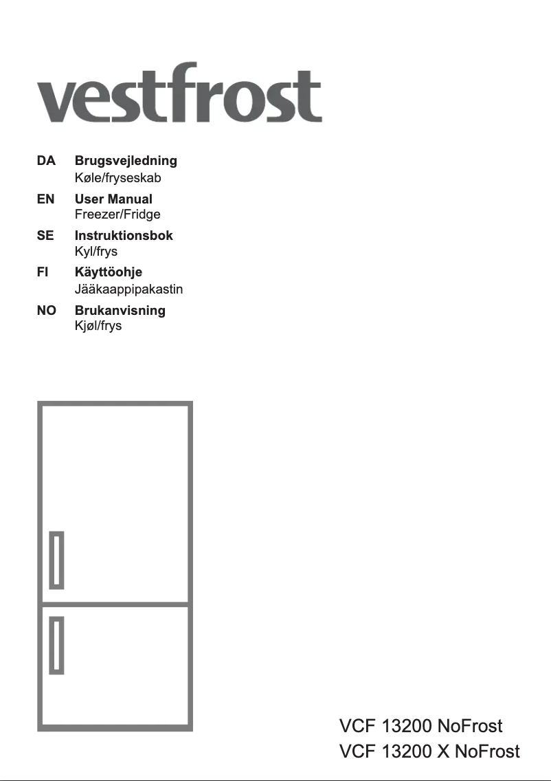 Page 1 of the manual User Manual Vestfrost VCF 13200 NOFROST