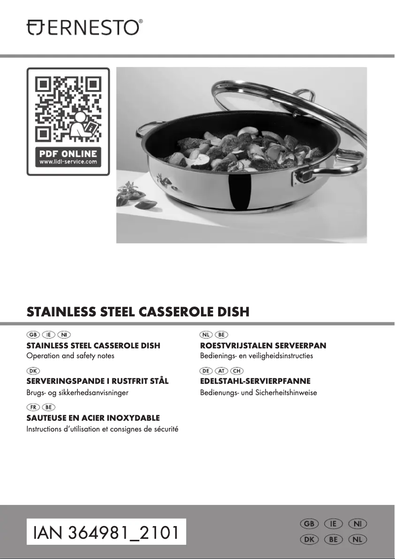 First page image of the manual for IAN 364981