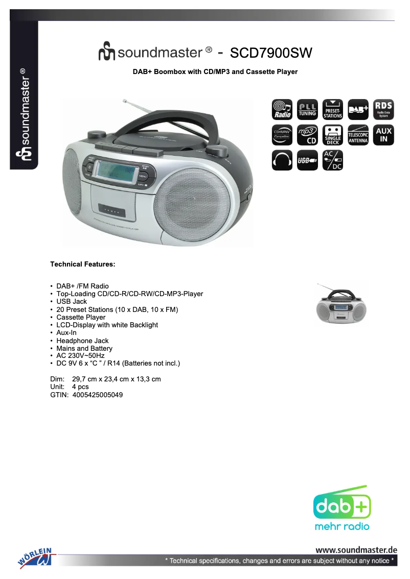 First page image of the manual for SCD7900SW