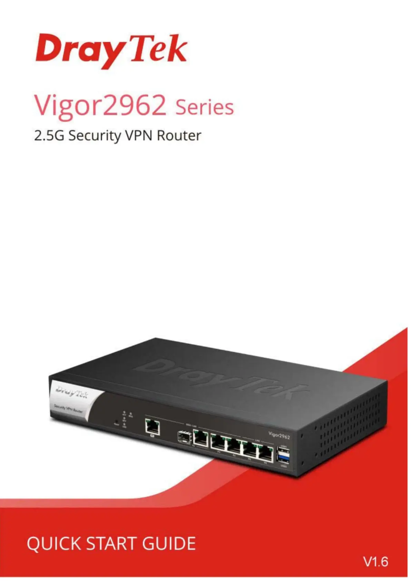 First page image of the manual for Vigor 2962