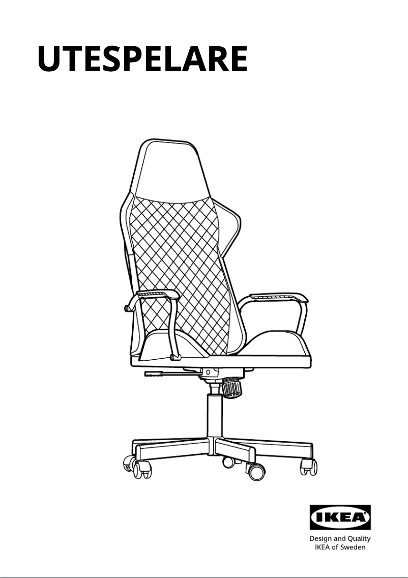 Page 1 of the manual User Manual Ikea UTESPELARE 705.076.18