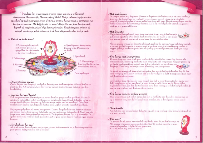Page 1 of the manual User Manual Jumbo Disney Princess het magische spiegelspel