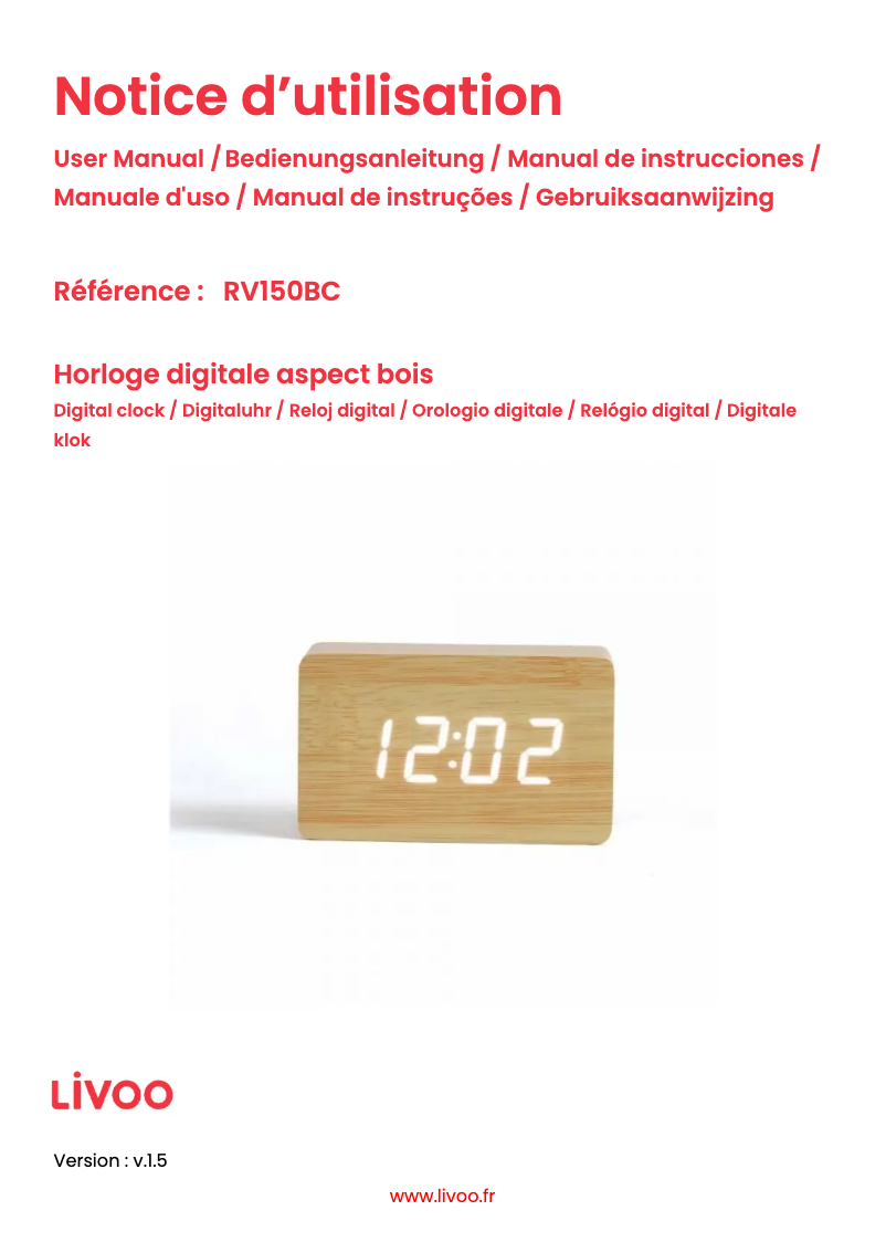 First page image of the manual for RV150BC