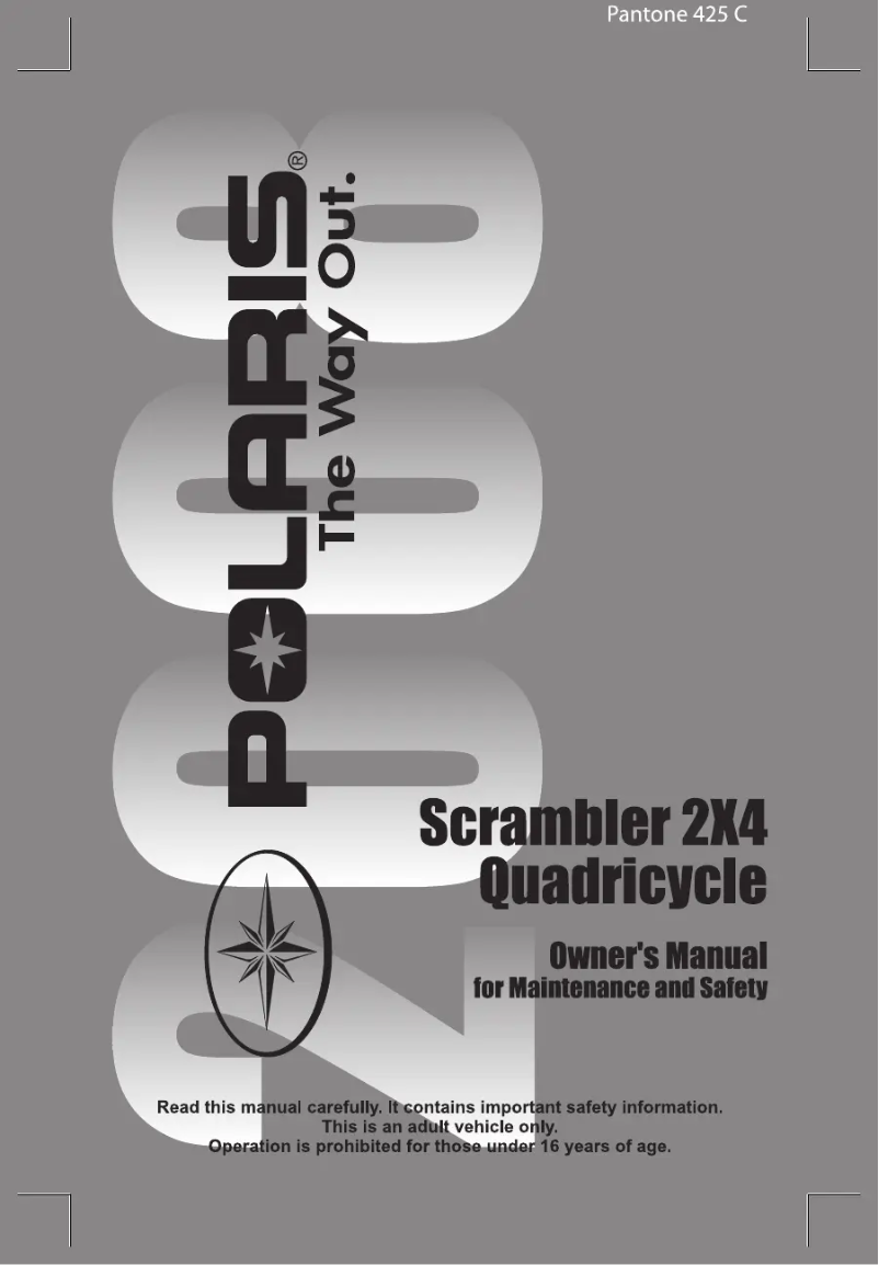 First page image of the manual for Scrambler 2x4 Quadricycle (2008)