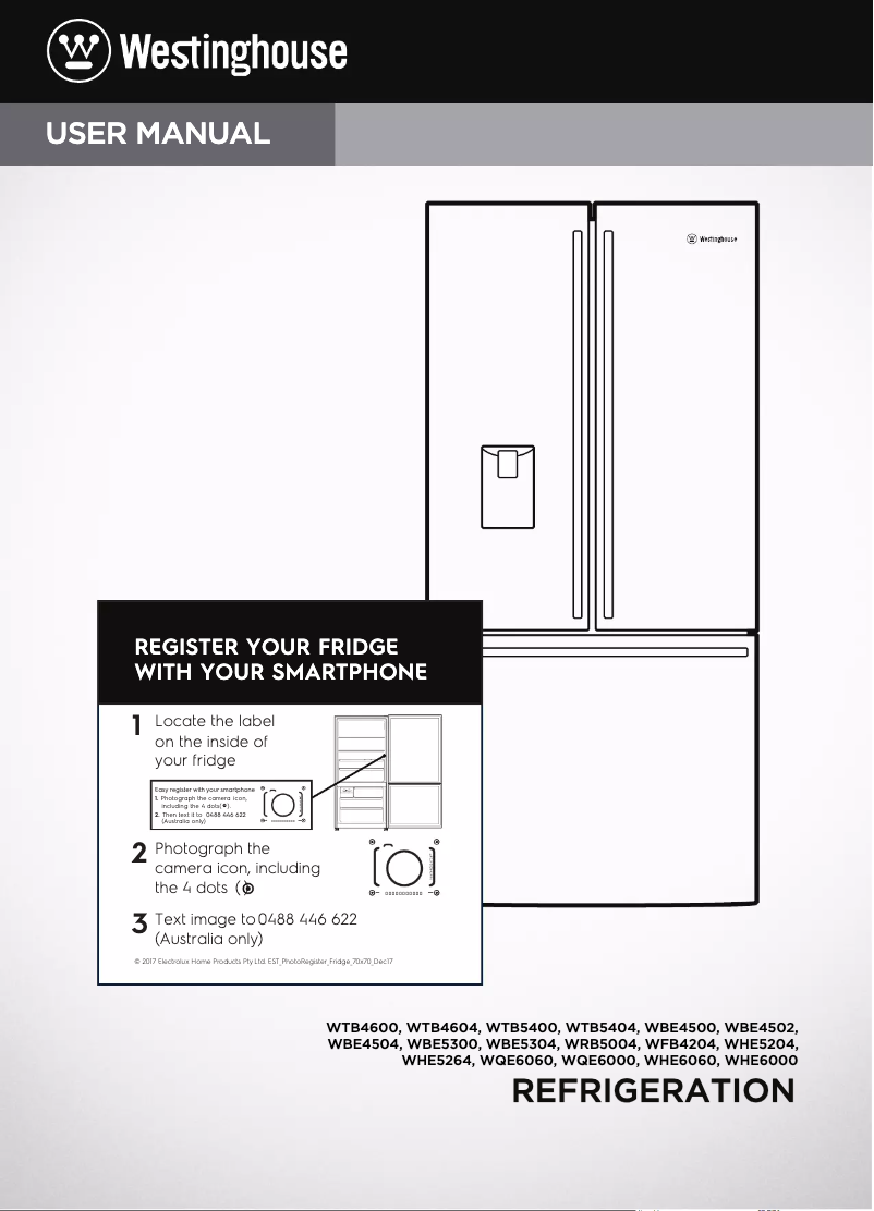 First page image of the manual for WTB5404SC