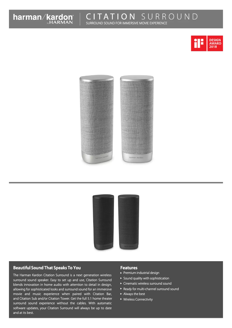 First page image of the manual for Citation Surround