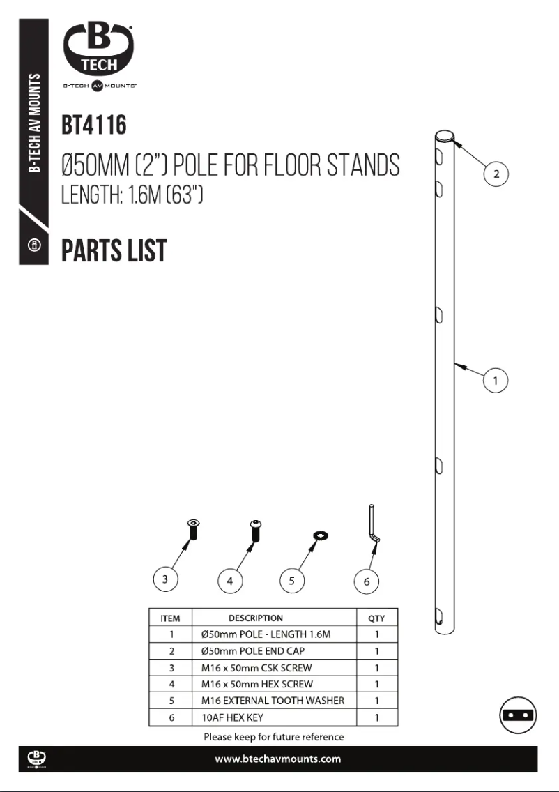 First page image of the manual for BT4116
