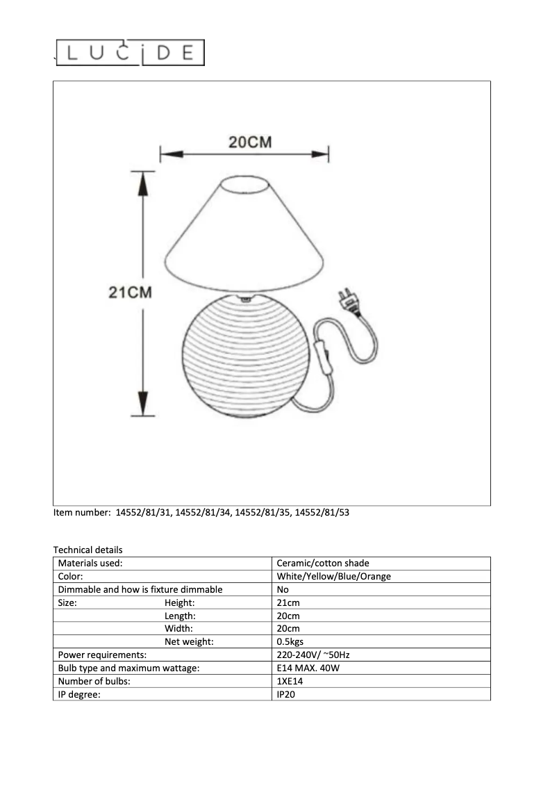 First page image of the manual for Faro