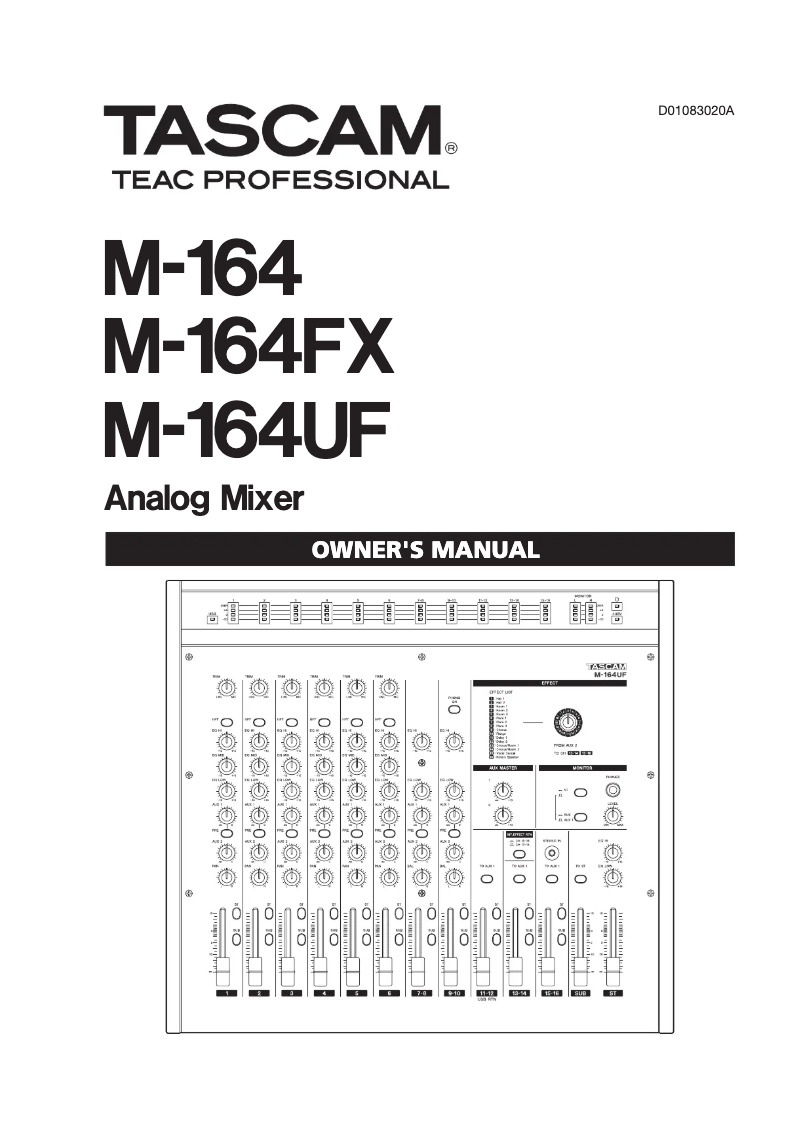 First page image of the manual for M-164UF