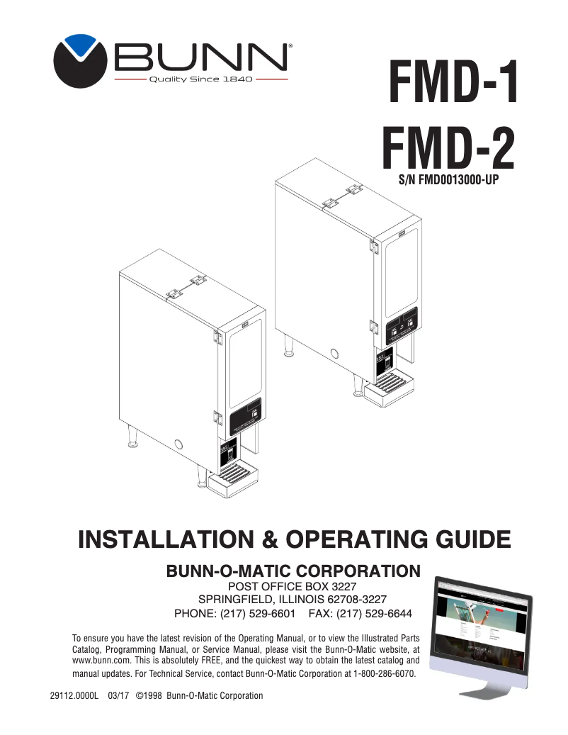 Image de la première page du manuel de l'appareil FMD-2