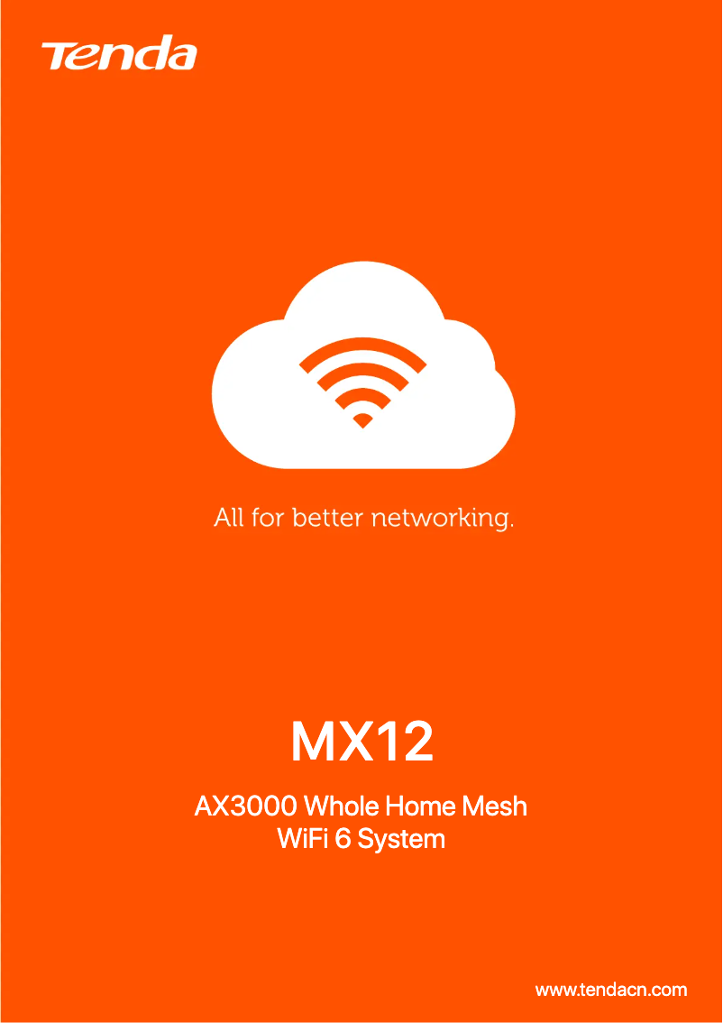 First page image of the manual for MX12