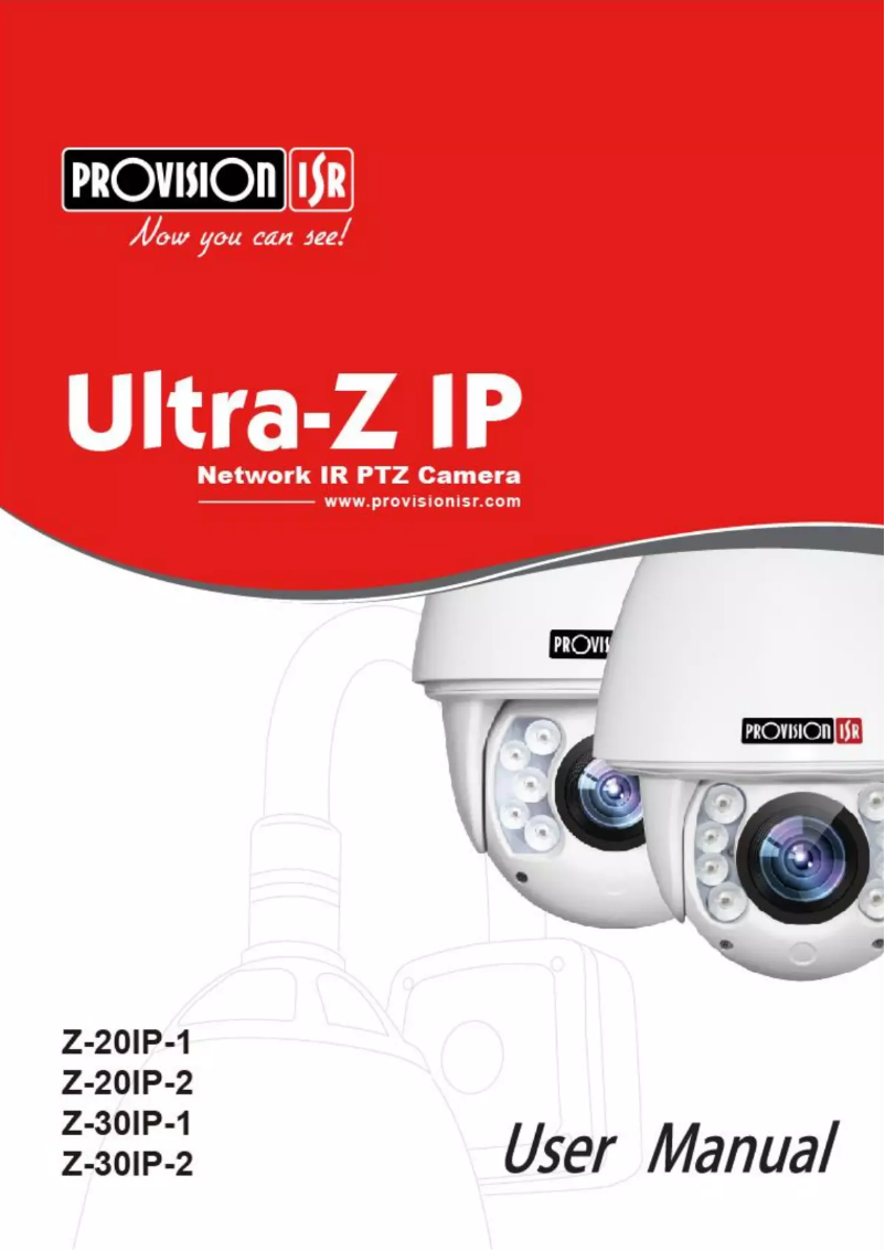 Page 1 of the manual User Manual Provision-ISR Z-20IP-1(IR)