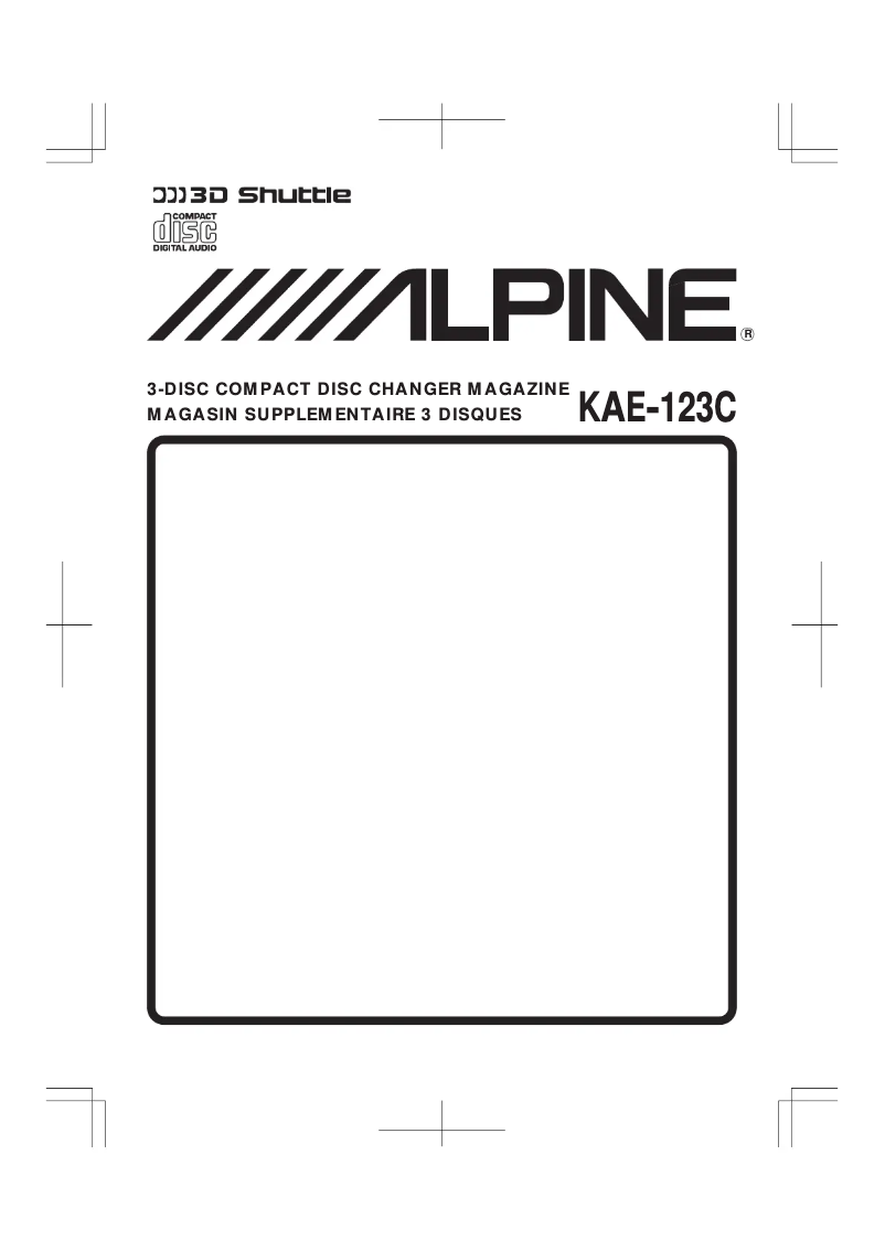 Page 1 of the manual User Manual Alpine KAE-123C
