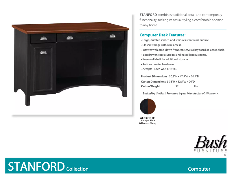 Image de la première page du manuel de l'appareil Fairview WC53919-03